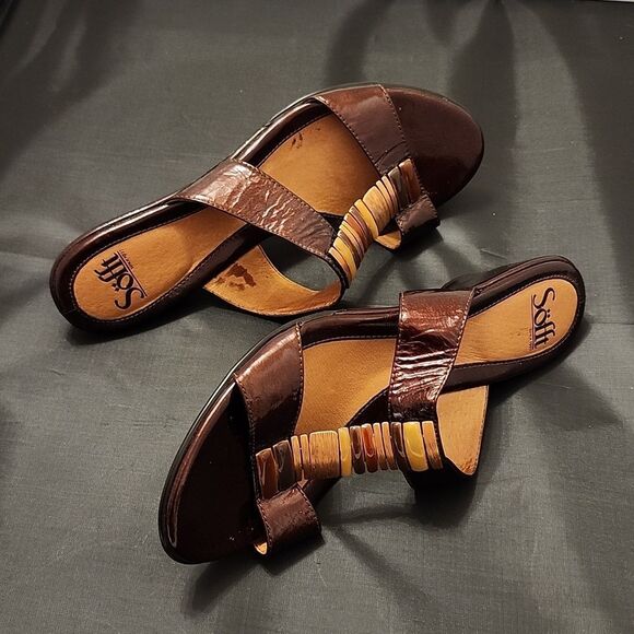 SOFFT ANITA WOMEN'S ROUND OPEN TOE SLIP-ON  WEDGE SANDAL - Picture 10 of 16